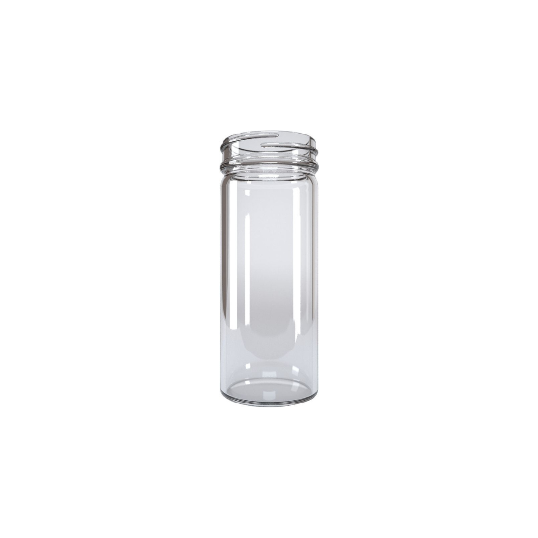 Frasco 125 mL cilíndrico - caja de 12 piezas | Tapa no incluida