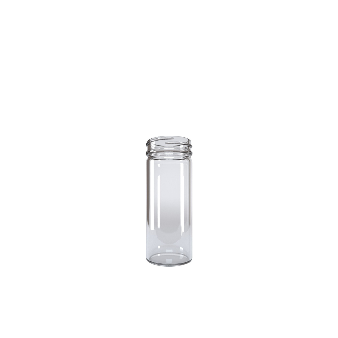 Frasco 125 mL cilíndrico - caja de 12 piezas | Tapa no incluida